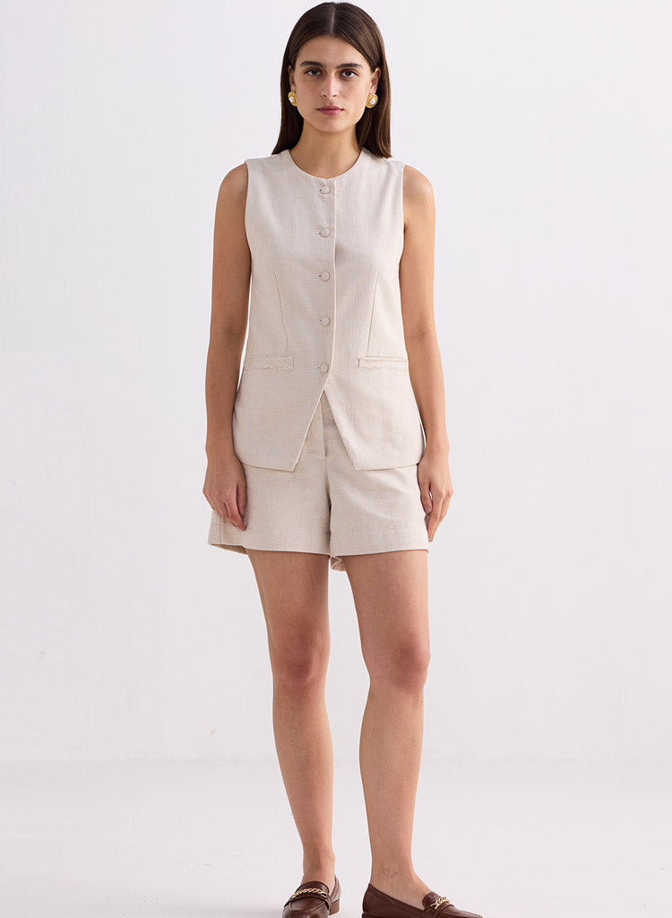 Cotton Tweed Vest