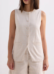 Cotton Tweed Vest