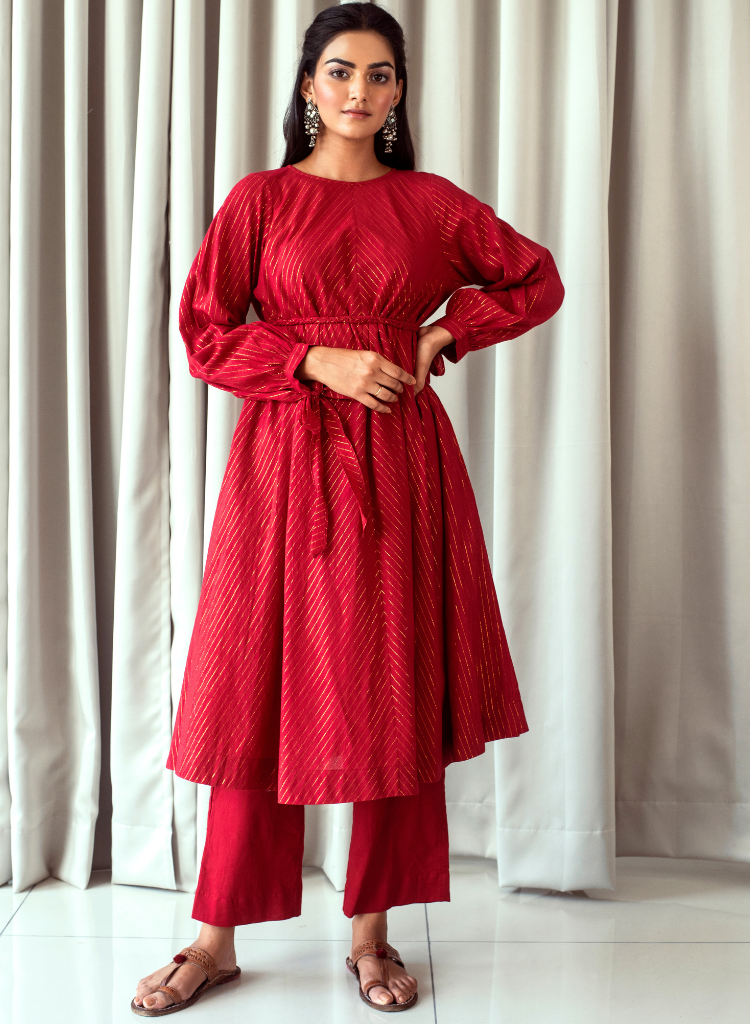Cranberry Kurta Set