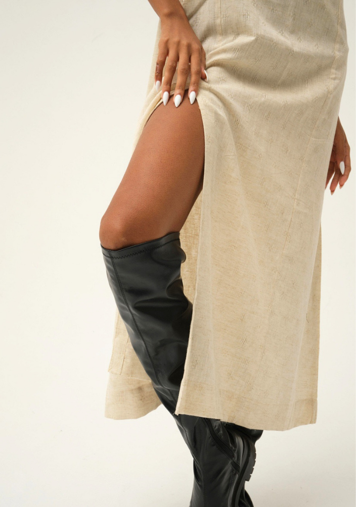 Cream Snowy Dress