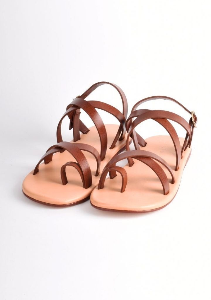 Criss Cross Strap Sandals – - Main Image