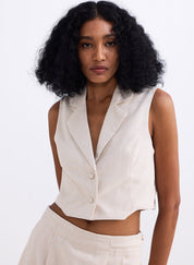 Cropped Vest Set