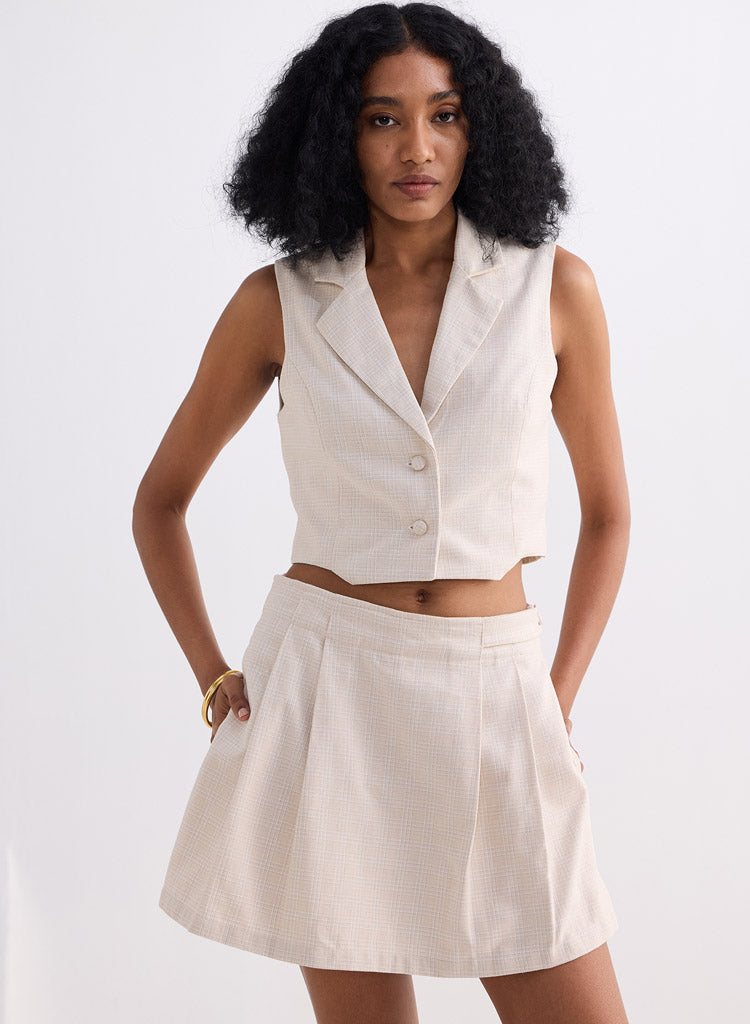 Cropped Vest Set