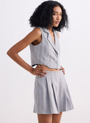 Cropped Vest Set