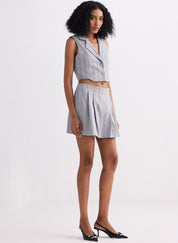 Cropped Vest Set
