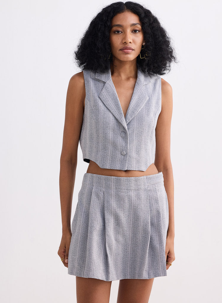 Cropped Vest Set