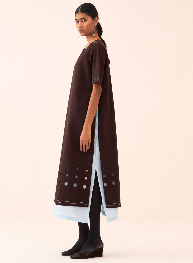 Cutout Double Layer Dress