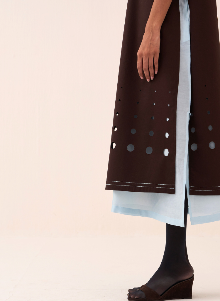 Cutout Double Layer Dress