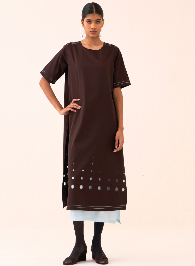 Cutout Double Layer Dress