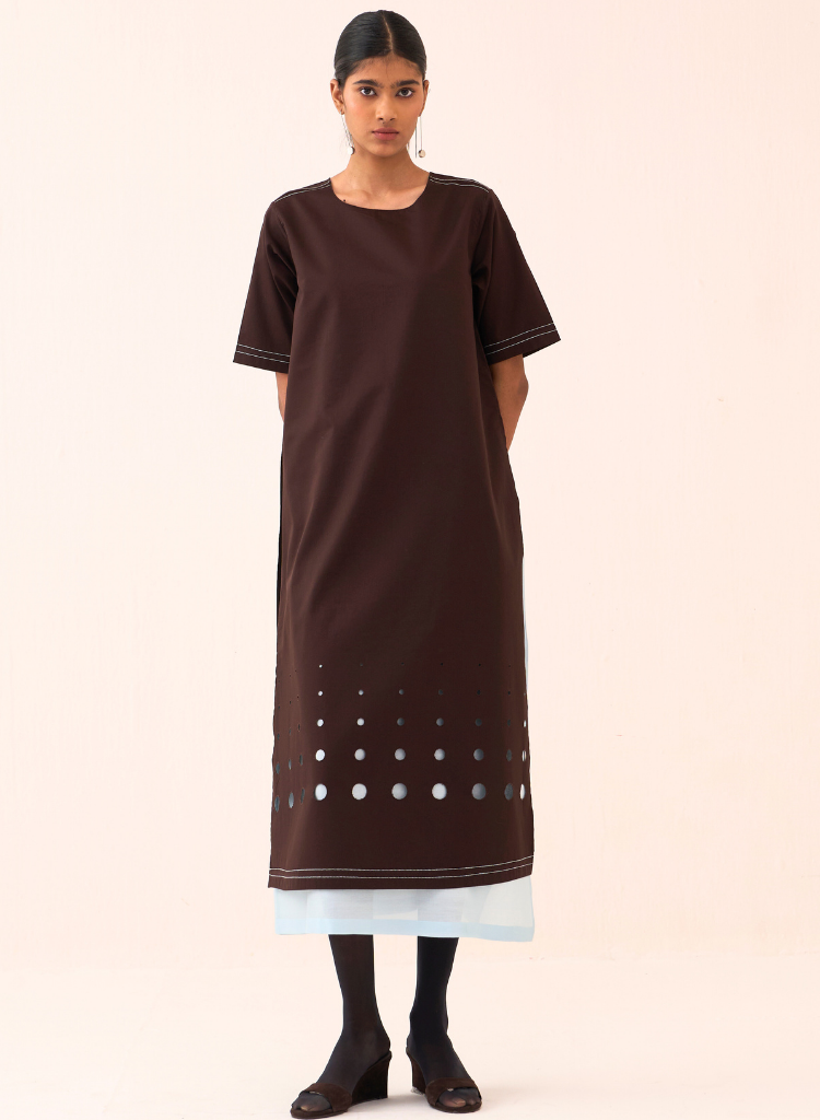 Cutout Double Layer Dress