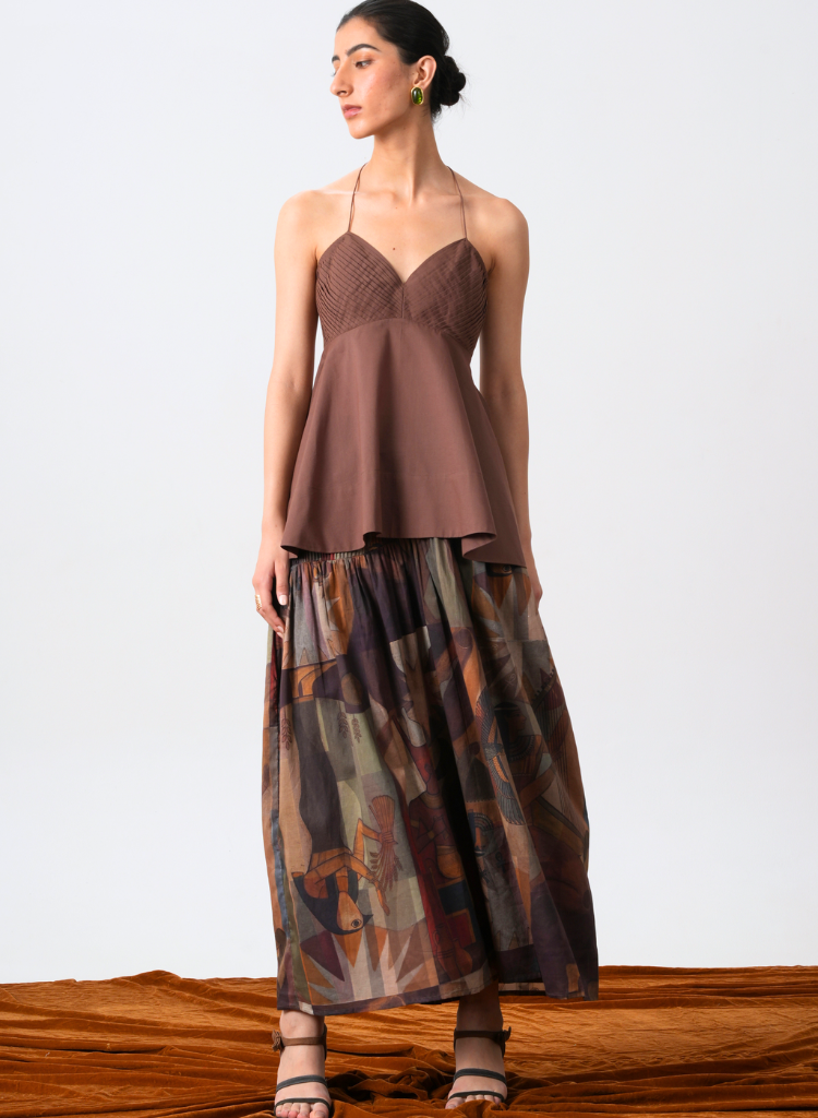 Daffa Brown Halter Top