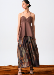 Daffa Brown Halter Top