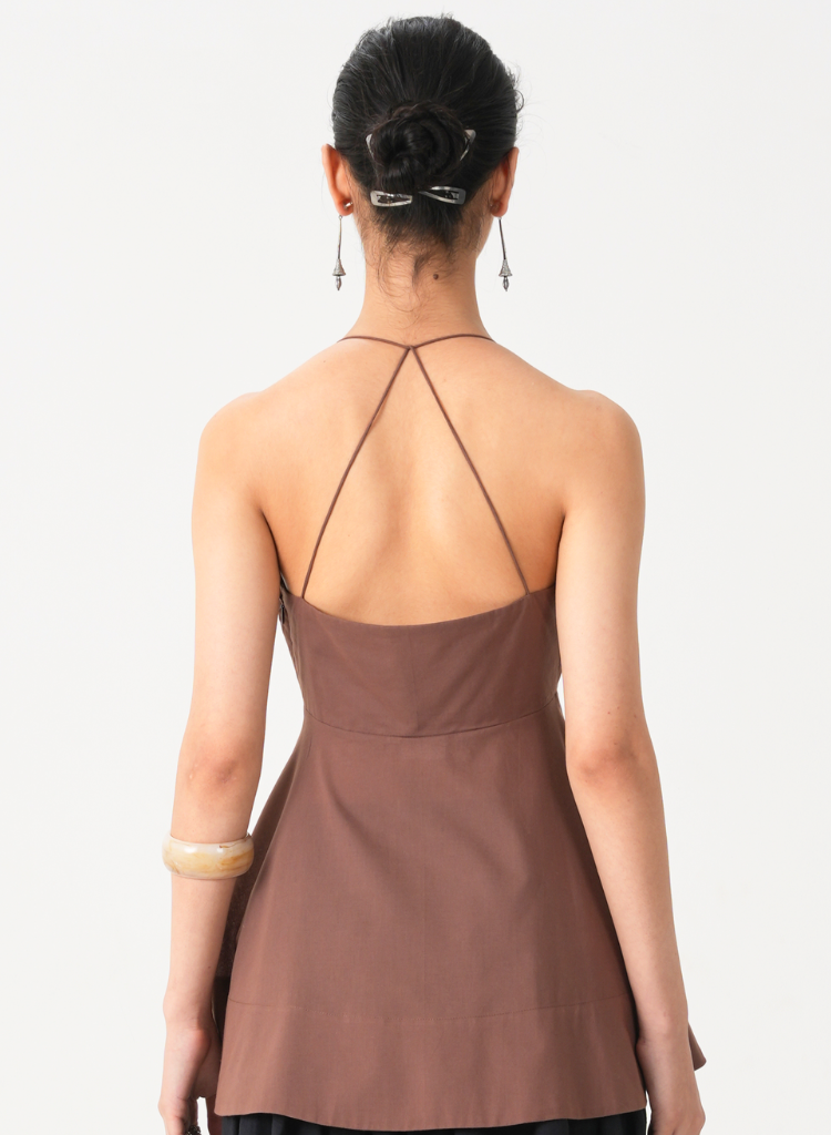 Daffa Brown Halter Top
