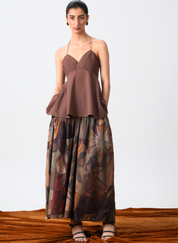 Daffa Brown Halter Top
