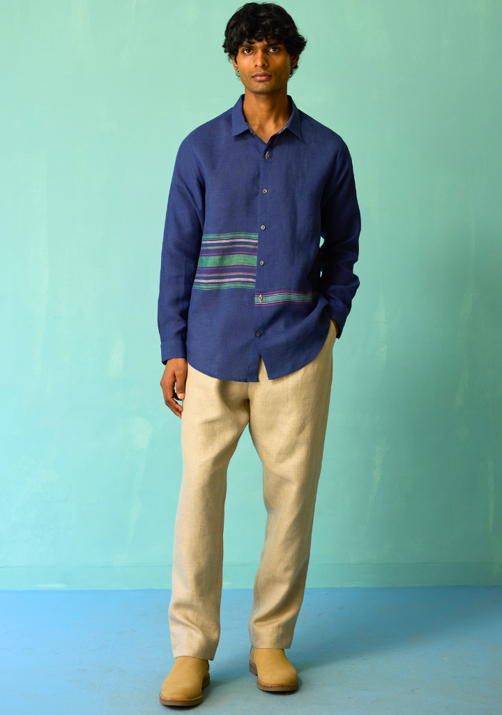 Daniel Border Stripe Shirt