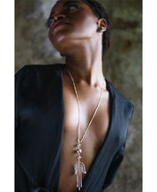 Deco Flapper Lariat Necklace