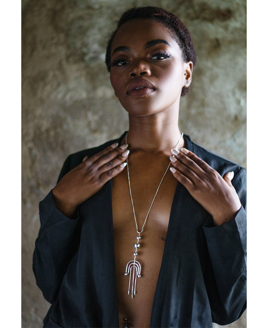 Deco Flapper Lariat Necklace