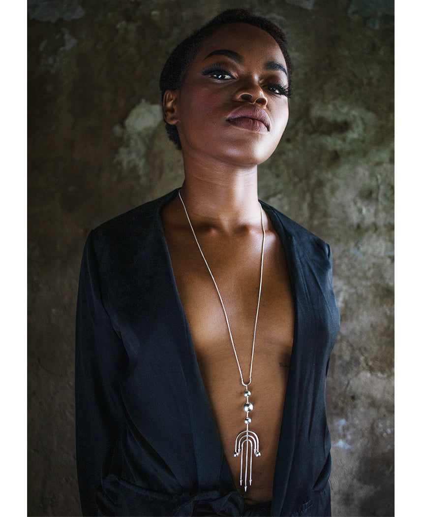 Deco Flapper Lariat Necklace