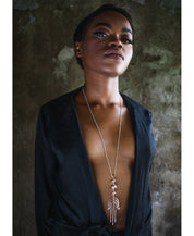 Deco Flapper Lariat Necklace