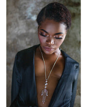 Deco Flapper Lariat Necklace