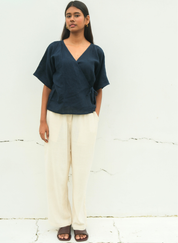 Deepest Blues Wrap Top