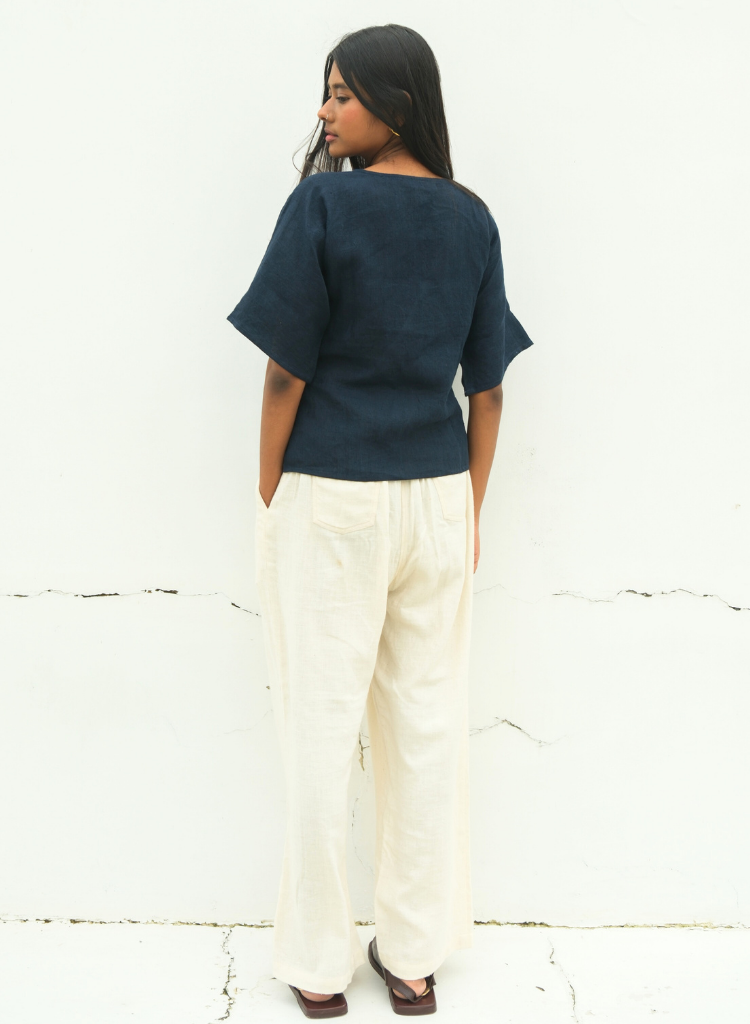 Deepest Blues Wrap Top