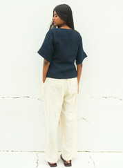 Deepest Blues Wrap Top