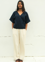 Deepest Blues Wrap Top