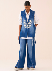 Denim Circle Waistcoat