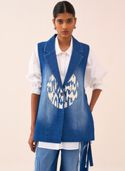 Denim Circle Waistcoat