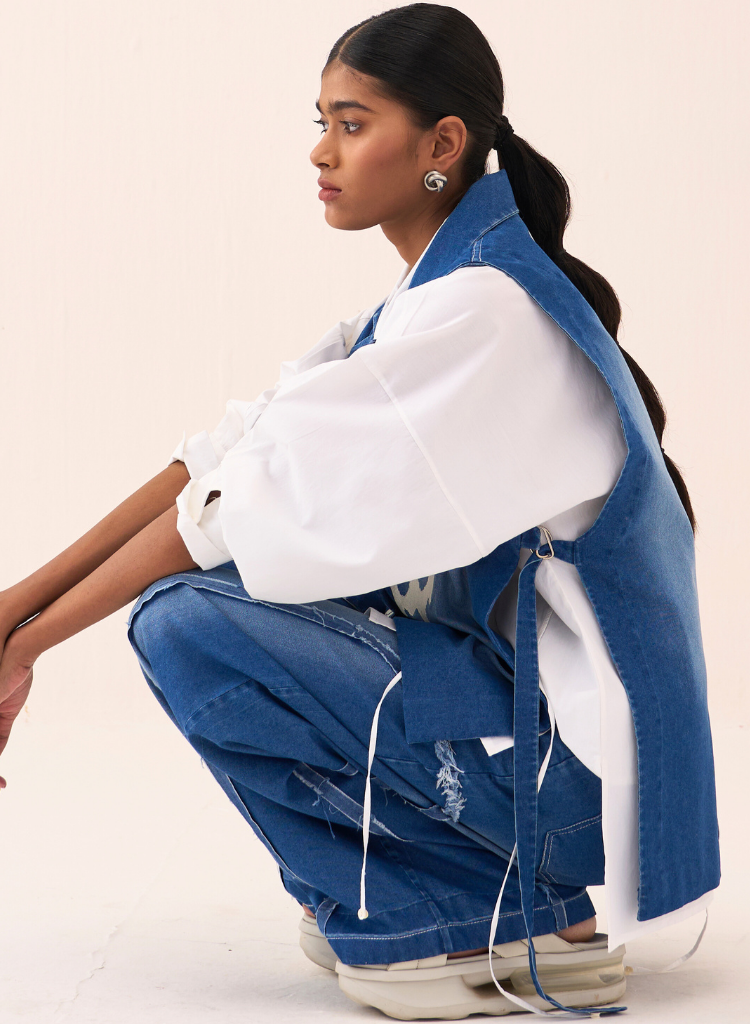 Denim Circle Waistcoat