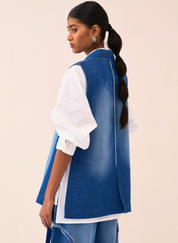 Denim Circle Waistcoat
