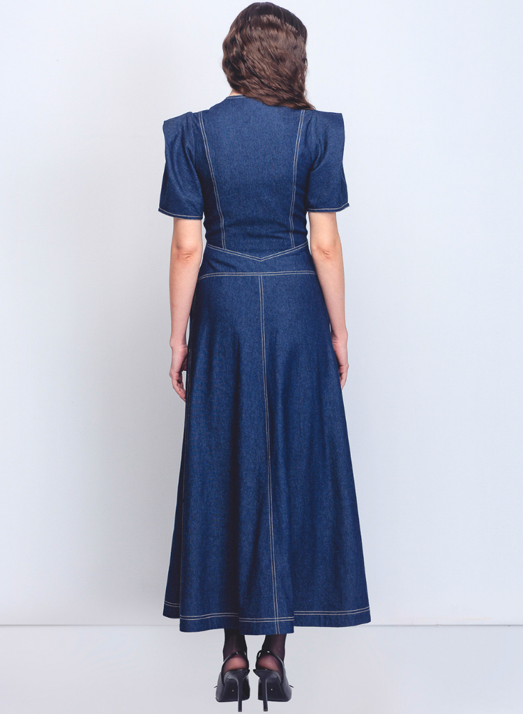 Denim Panelled Dress