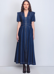 Denim Panelled Dress