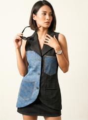 Denim Sleeveless Jacket
