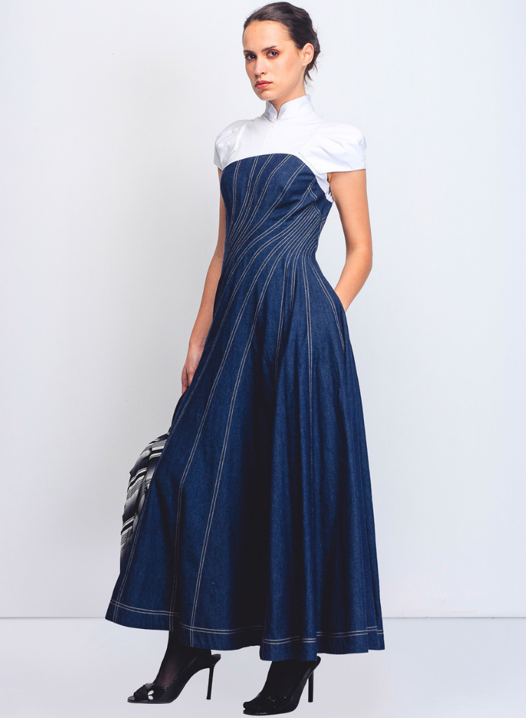 Denim Swirl Dress