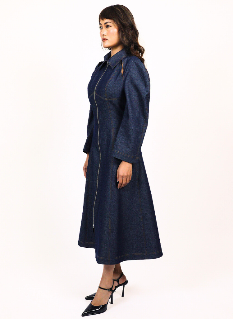 Denim Zip Dress