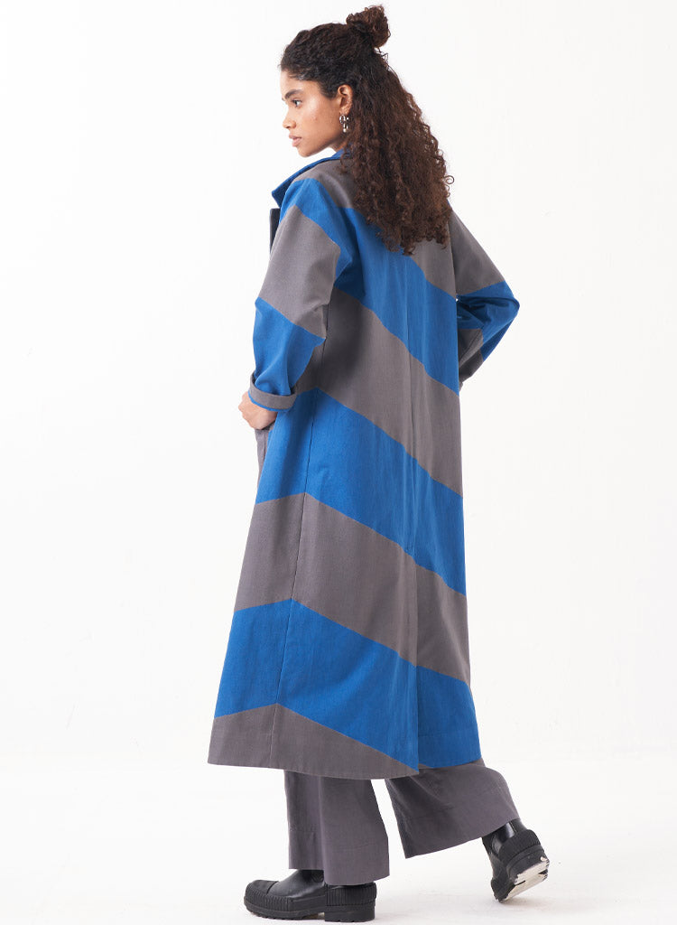 Diagonal Appliqué Jacket