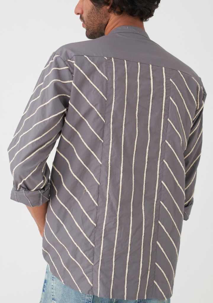 Diagonal Embroidered Shirt