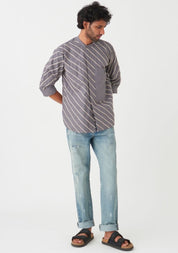 Diagonal Embroidered Shirt