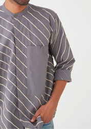 Diagonal Embroidered Shirt