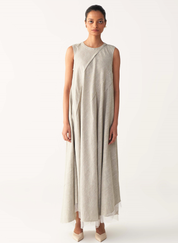 Diagonal Pleat Dress