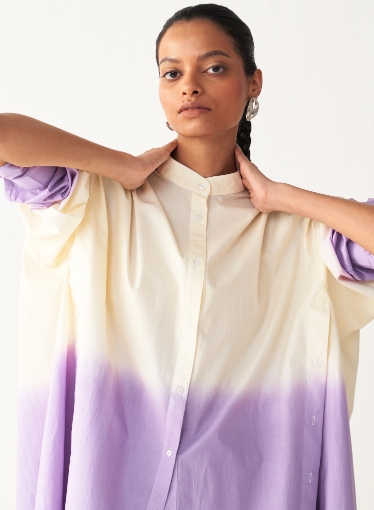 Dip Dye Side Button Tunic