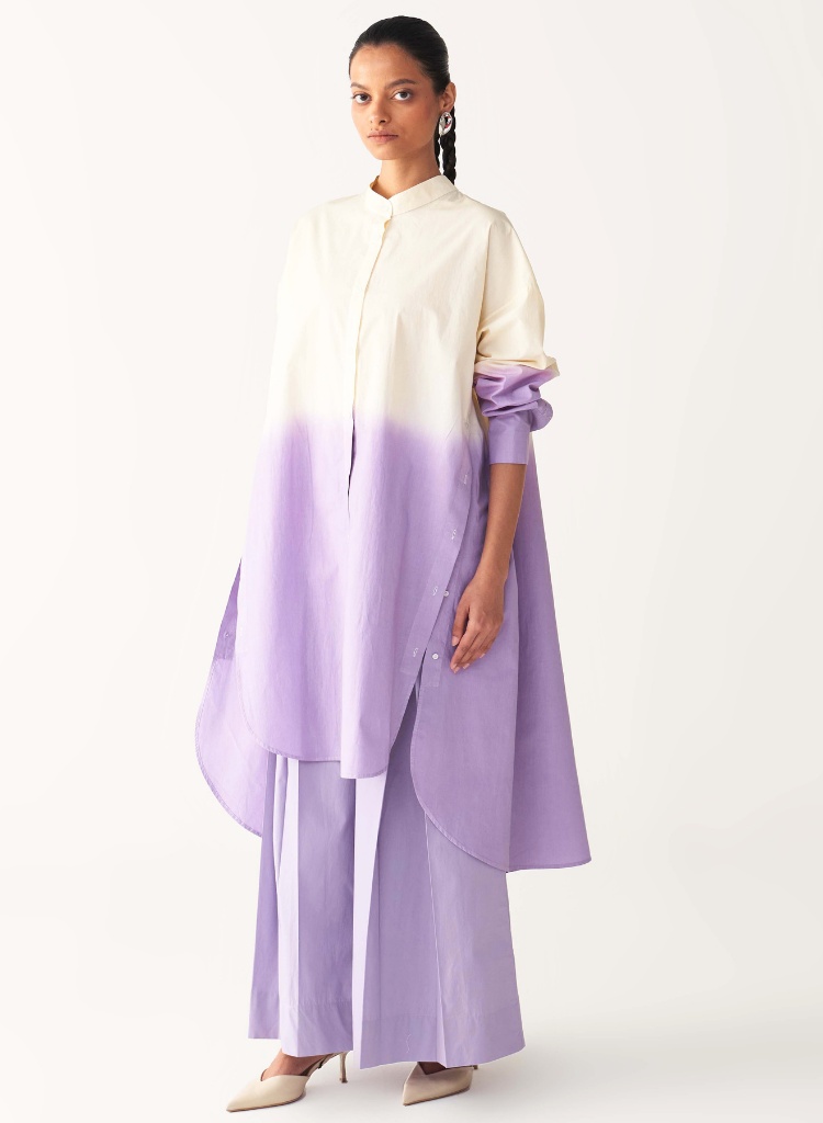 Dip Dye Side Button Tunic