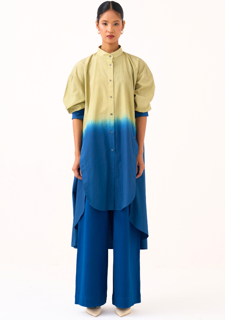 Dip-Dye Side Button Tunic