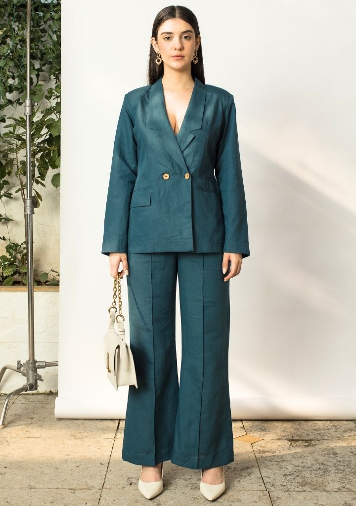 Double Breasted Blazer Set