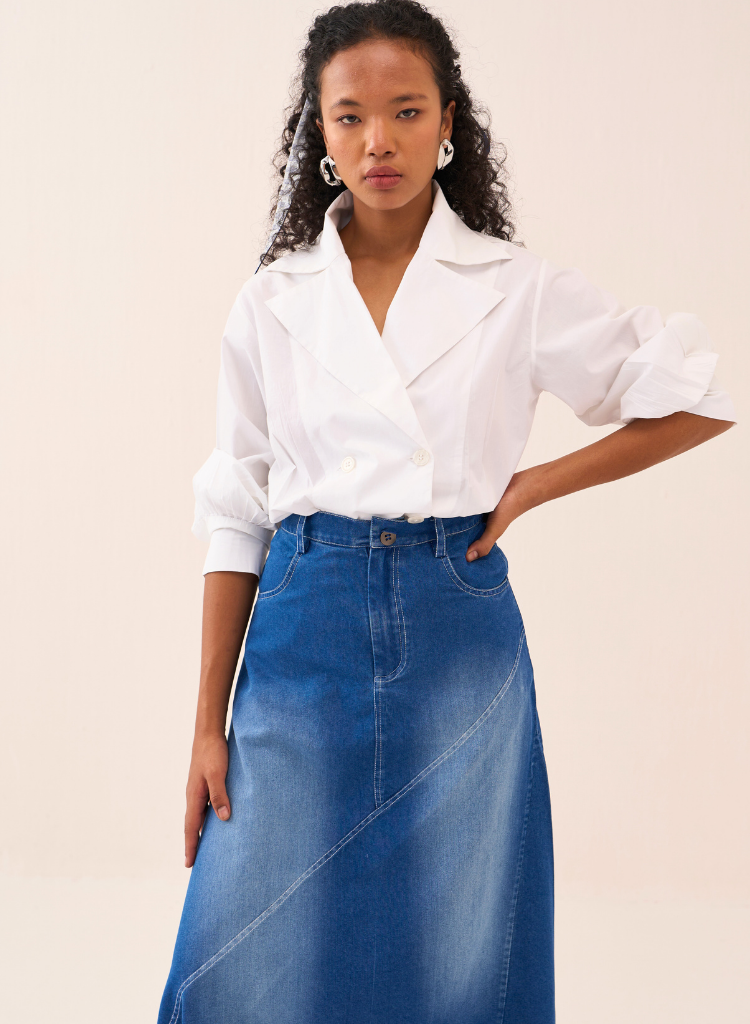 Double Breasted Collared Shirt