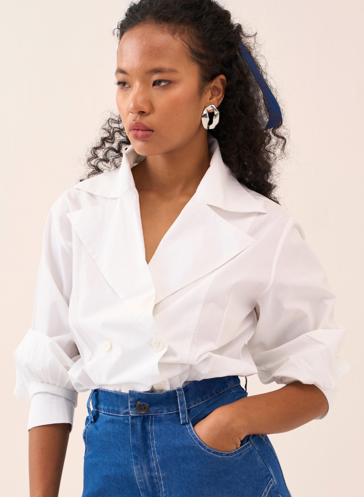 Double Breasted Collared Shirt