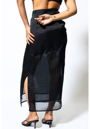 Double Layer Organza Midi Skirt