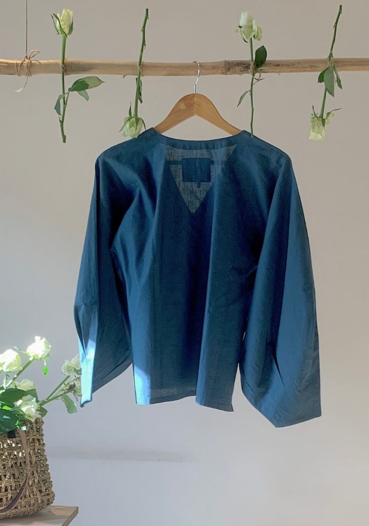 Dramatic Sleeve Blouse Set